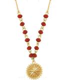 Reversible pendant necklace-Compass v.s. faith