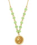 Reversible pendant necklace-Seahorse v.s. strength - Mlavi vegan leather