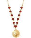 Reversible pendant necklace-Seashell v.s. good luck - Mlavi vegan leather