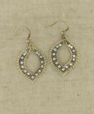Valencia handmade vintage style earrings with rhinestone accent
